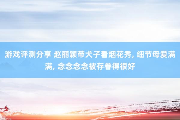 游戏评测分享 赵丽颖带犬子看烟花秀, 细节母爱满满, 念念念念被存眷得很好