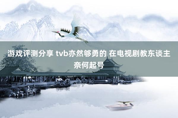 游戏评测分享 tvb亦然够勇的 在电视剧教东谈主奈何起号