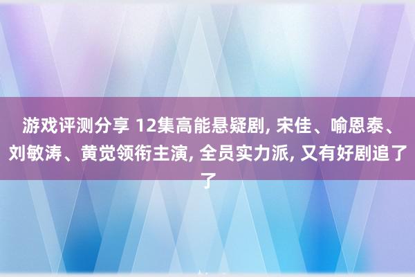 游戏评测分享 12集高能悬疑剧, 宋佳、喻恩泰、刘敏涛、黄觉领衔主演, 全员实力派, 又有好剧追了